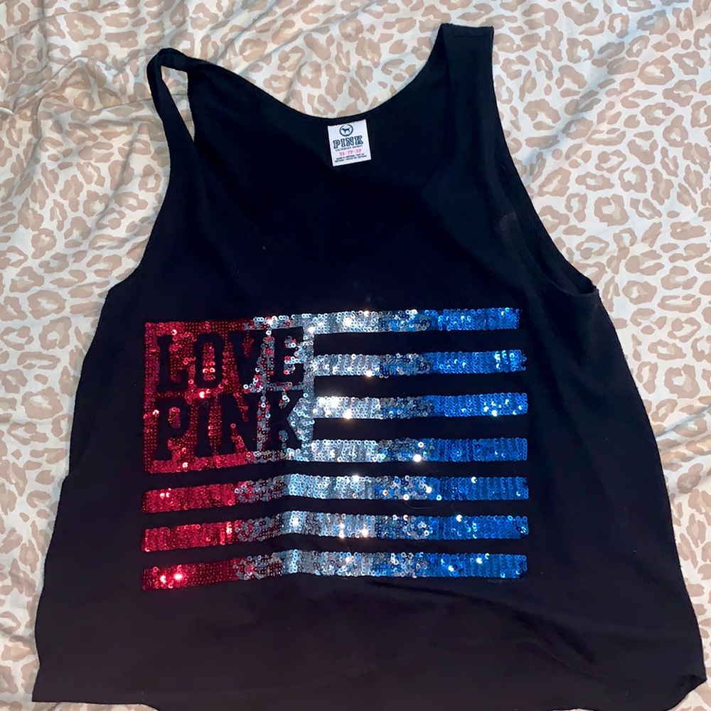 PINK Sequin Tank top